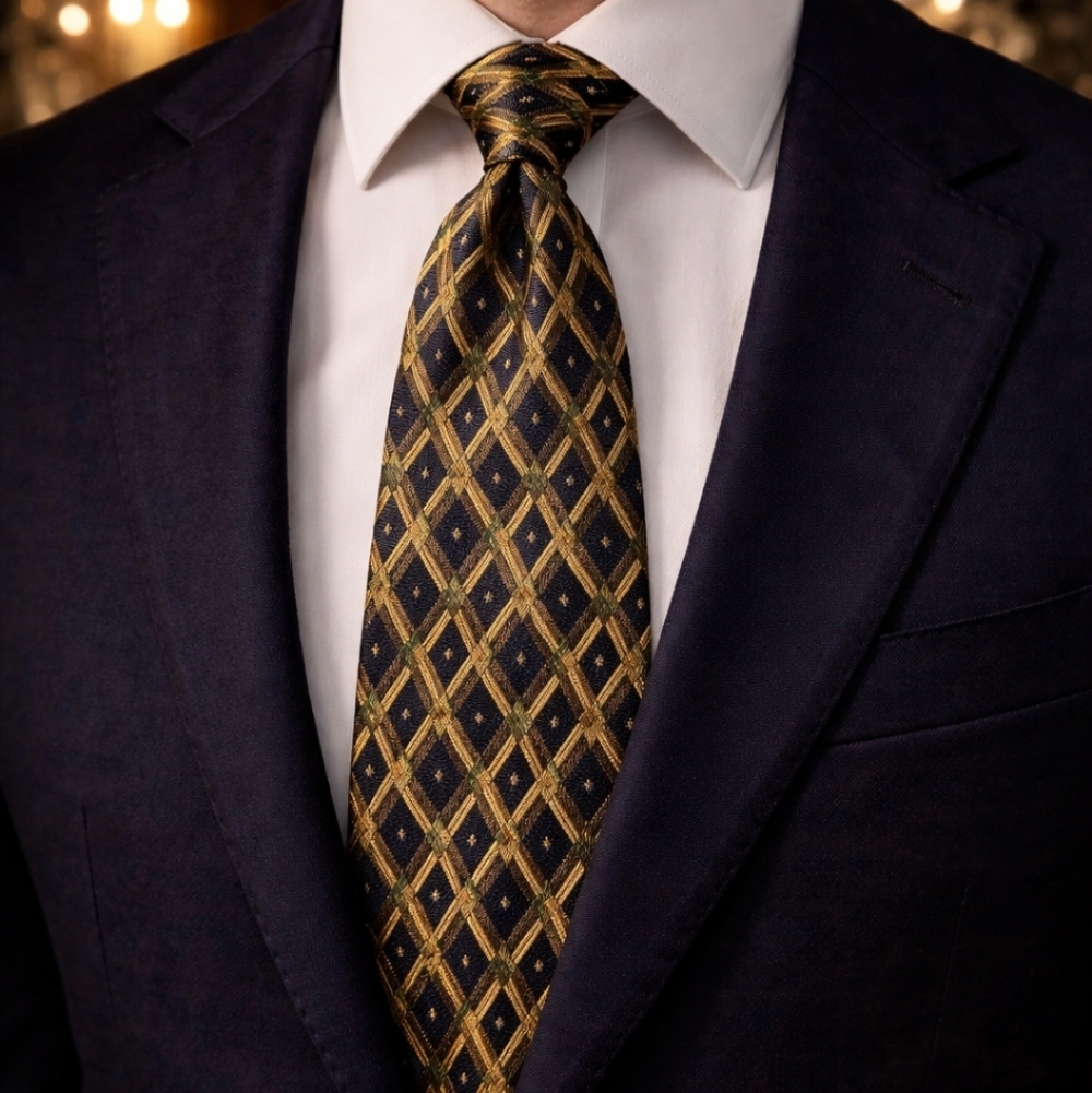 MULBERRY Made in Italy Vintage Handcrafted Silk Abstract Print Tie